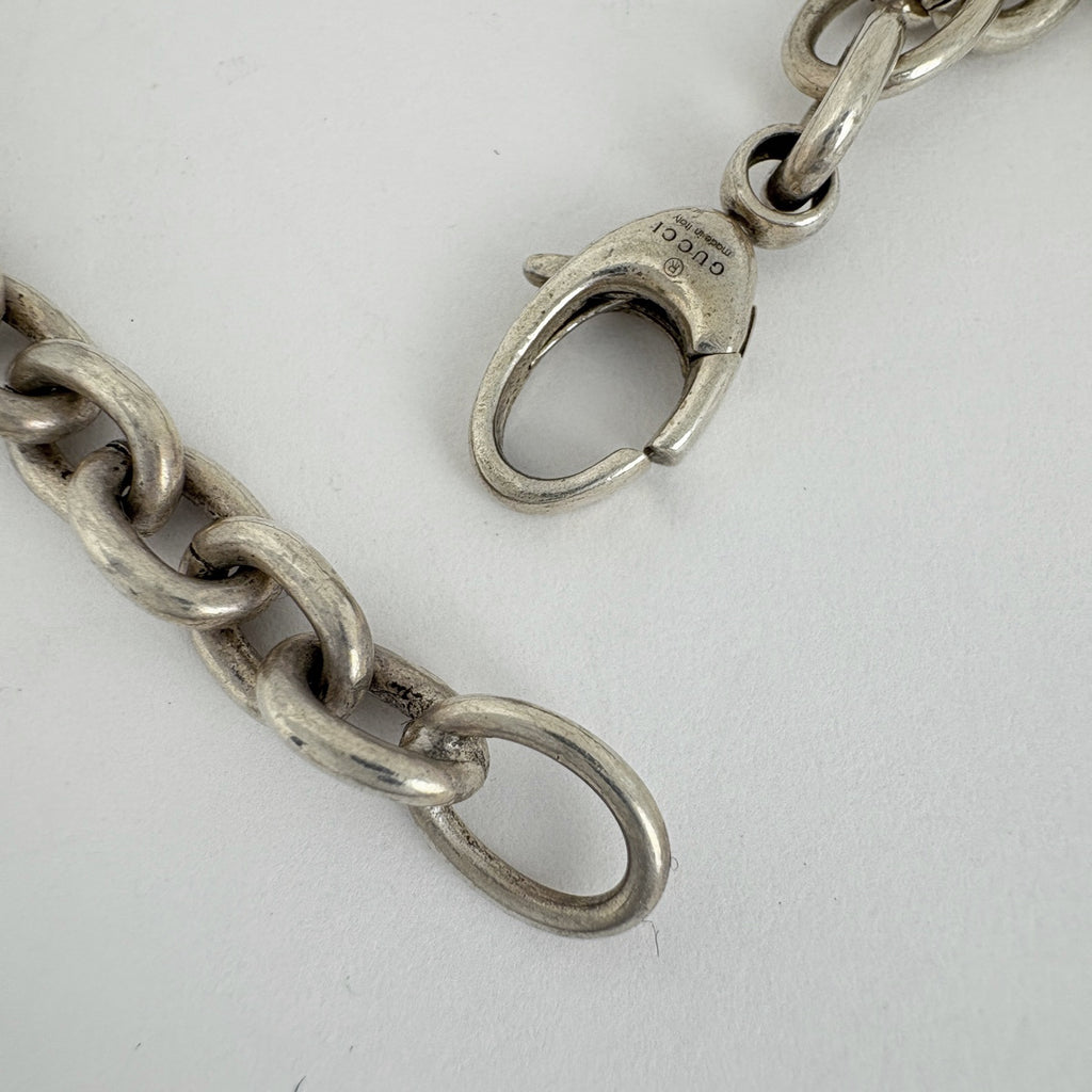 グッチ GGロゴ チェーン ブレスレット インターロッキングG ブレスレット シルバー925 シルバー レディース 【中古】bracc