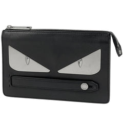 フェンディ バッグバグズ モンスター クラッチバッグ 手持ち セカンドバッグ クラッチバッグ レザー ブラック 7VA350 レディース 【中古】brbag