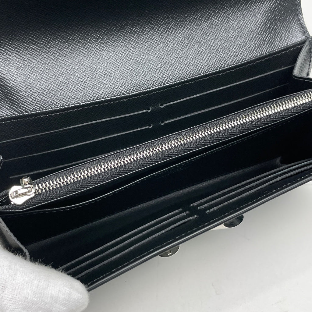 ルイ・ヴィトン ポルトフォイユ ツイスト 札入れ 小銭入れ 二つ折り 長財布 エピ ノワール(ブラック) M68309 レディース 【中古】brbag