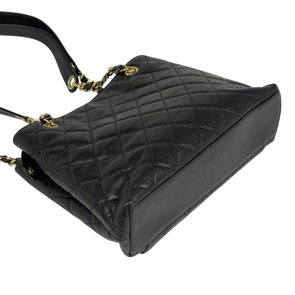 シャネル ココマーク チェーン トートバッグ ショルダーバッグ マトラッセ トートバッグ レザー ブラック レディース 【中古】brbag