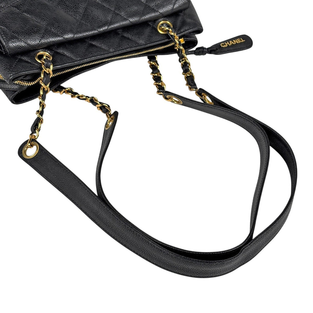 シャネル ココマーク チェーン トートバッグ ショルダーバッグ マトラッセ トートバッグ レザー ブラック レディース 【中古】brbag