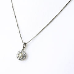 メレダイヤ ネックレス Pt900 Pt850 ダイヤモンド レディース ノンブランドジュエリー 【中古】nbjwl