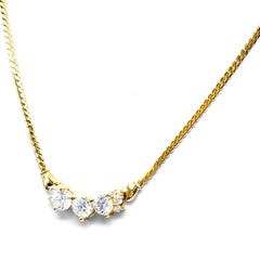 メレダイヤ デザインネックレス ネックレス K18 ダイヤモンド レディース ノンブランドジュエリー 【中古】nbjwl