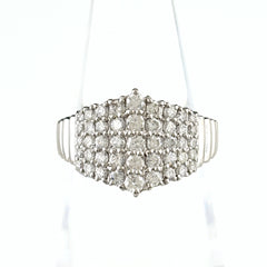 メレダイヤ デザインリング リング 16.5号 Pt900 ダイヤモンド レディース ノンブランドジュエリー 【中古】nbjwl