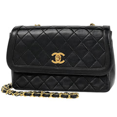 シャネル ココマーク チェーン ショルダーバッグ シングルフラップ マトラッセ ショルダーバッグ レザー ブラック レディース ブランドバッグ・小物 【中古】brbag