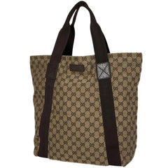 グッチ GG柄 トートバッグ 肩掛け ショルダーバッグ トートバッグ GGキャンバス ベージュ ブラウン 189669 レディース 【中古】brbag