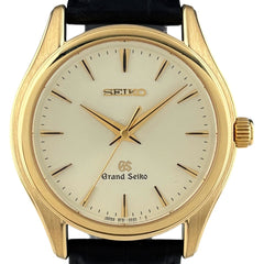 セイコー グランドセイコー GRAND SEIKO SBGX038 9F61-0A30 腕時計 YG レザー クォーツ メンズ 時計 【中古】wtcbb