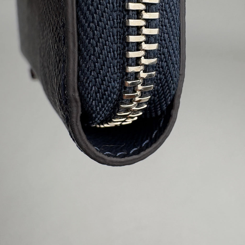 ルイ・ヴィトン ジッピーウォレット ヴェルティカル ラウンドファスナー 長財布 タイガ ブルーマリーヌ(ネイビー) M30510 メンズ ブランド品（バッグ・小物） 【中古】brbag