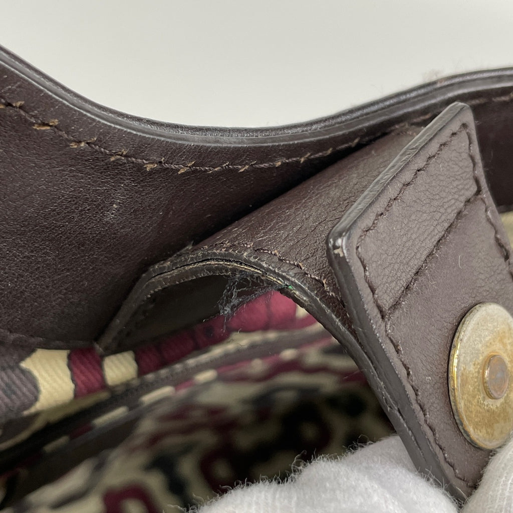 グッチ グッチシマ スーキー ハンドバッグ トートバッグ シグネチャー ハンドバッグ シマレザー ダークブラウン 211944 レディース 【中古】brbag