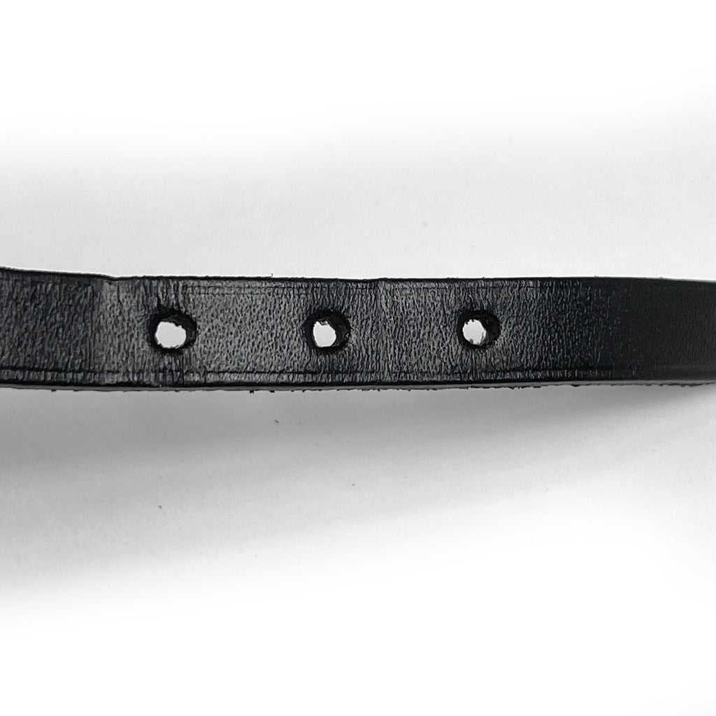 エルメス アピ 3 ブレスレット 腕輪 3連 4連 ブレスレット レザー シルバーメッキ ブラック シルバー レディース ブランド品（アクセサリー） 【中古】bracc