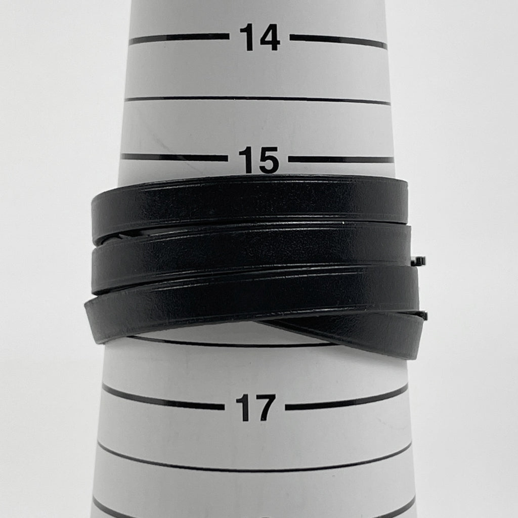 エルメス アピ 3 ブレスレット 腕輪 3連 4連 ブレスレット レザー シルバーメッキ ブラック シルバー レディース ブランド品（アクセサリー） 【中古】bracc