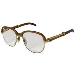 カルティエ トリニティ メガネ アイウェア 眼鏡 メタル ウッド ゴールド ブラウン レディース ブランドバッグ・小物 【中古】brbag