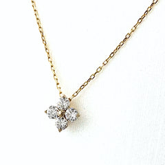 スタージュエリー メレダイヤ デザインネックレス YG イエローゴールド PG ピンクゴールド ペンダント ネックレス K18 ダイヤモンド レディース ブランドジュエリー 【中古】brjwl