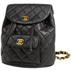 シャネル ココマーク チェーン リュックサック マトラッセ バックパック デイパック リュック レザー ブラック レディース ブランド品（バッグ・小物） 【中古】brbag