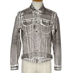 ディースクエアード デニムジャケット Gジャン アウター デニムジャケット コットン グレー ホワイト メンズ 【中古】brapp