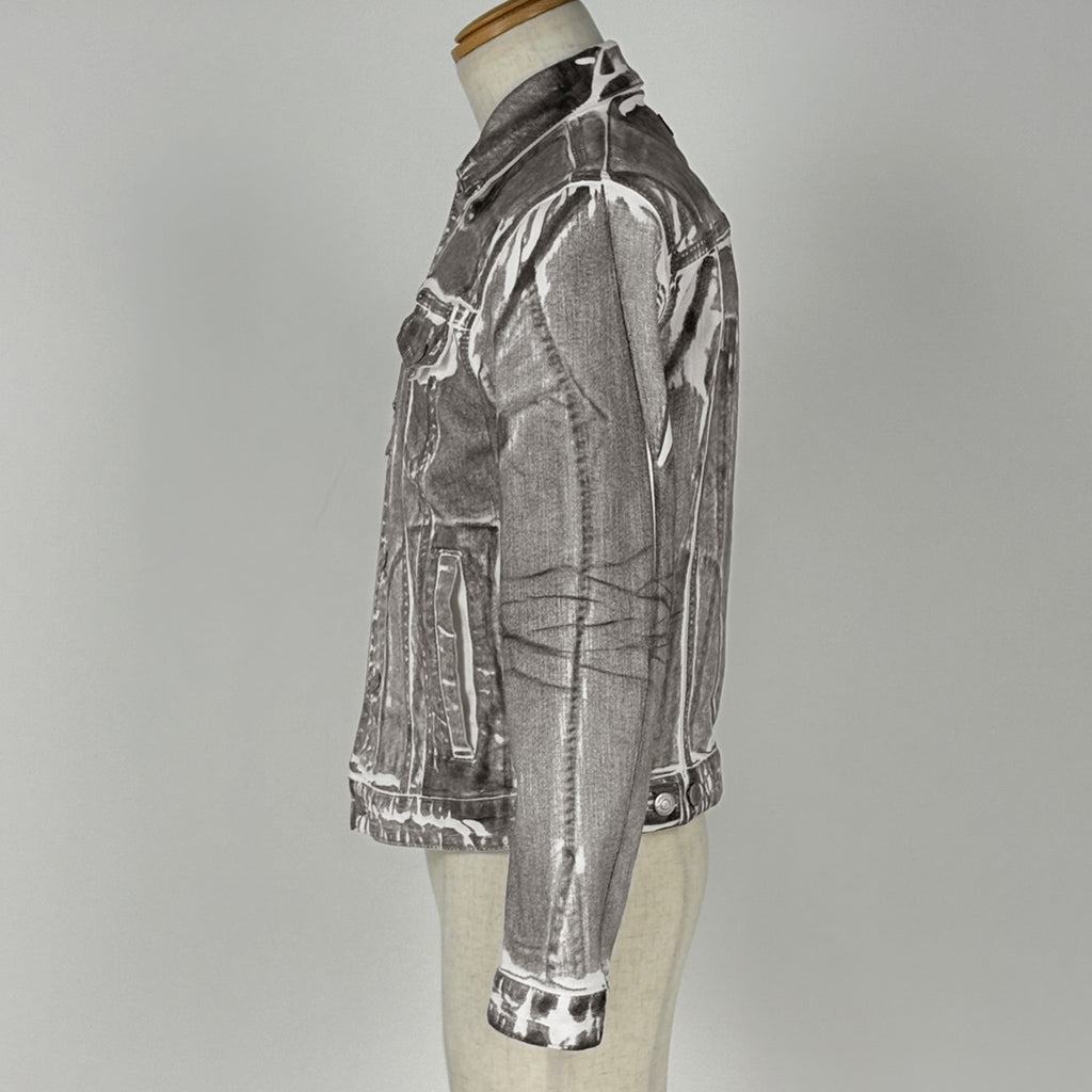 ディースクエアード デニムジャケット Gジャン アウター デニムジャケット コットン グレー ホワイト メンズ 【中古】brapp