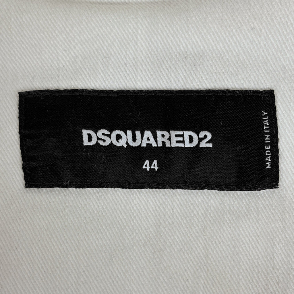 ディースクエアード デニムジャケット Gジャン アウター デニムジャケット コットン グレー ホワイト メンズ 【中古】brapp