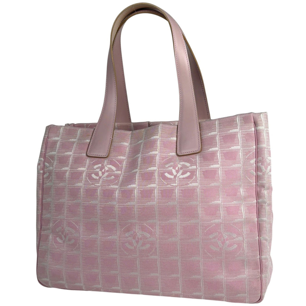 シャネル ニュートラベルライン トート MM ココマーク ショルダーバッグ トートバッグ ナイロンジャガード ピンク A15991 レディース ブランドバッグ・小物 【中古】brbag