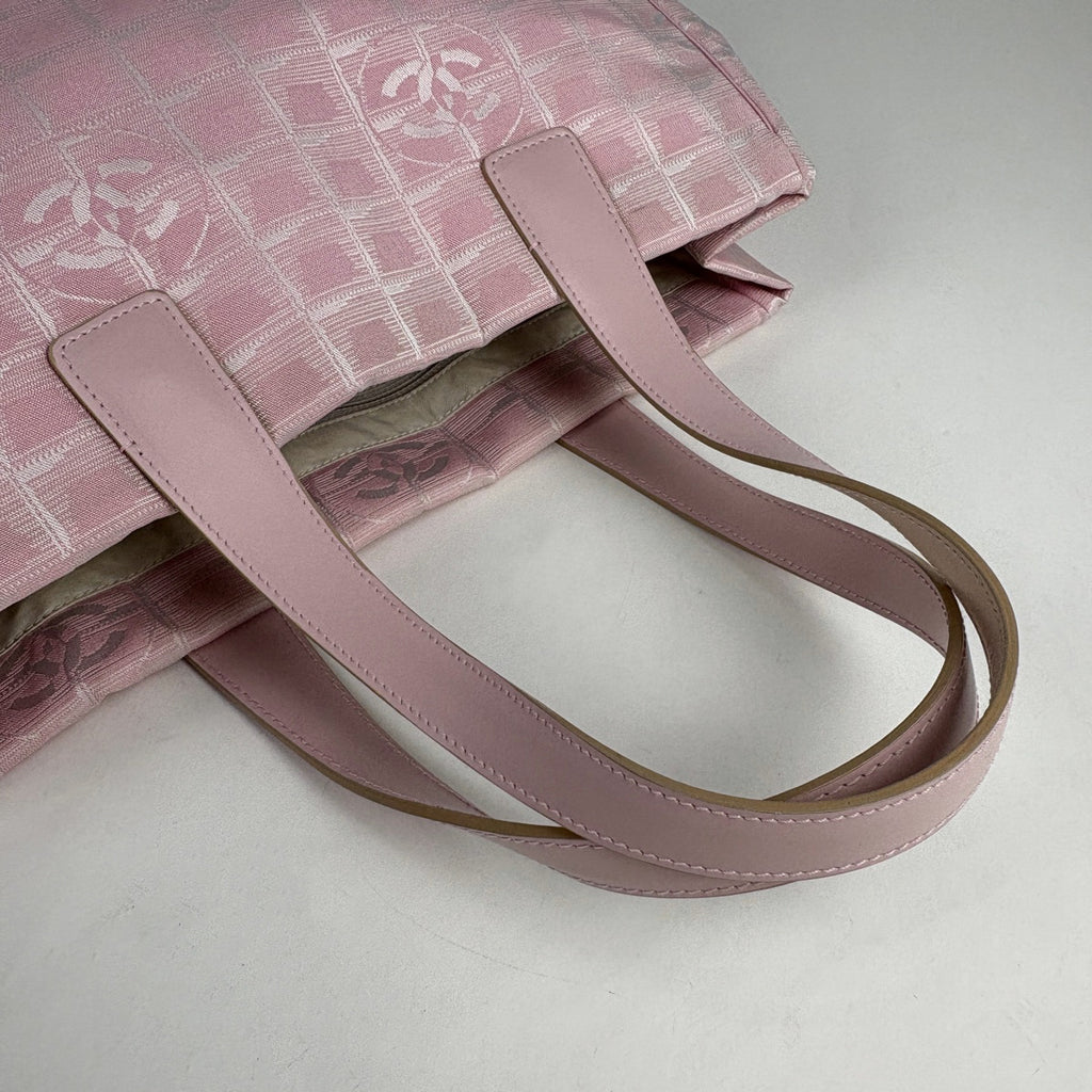 シャネル ニュートラベルライン トート MM ココマーク ショルダーバッグ トートバッグ ナイロンジャガード ピンク A15991 レディース ブランドバッグ・小物 【中古】brbag