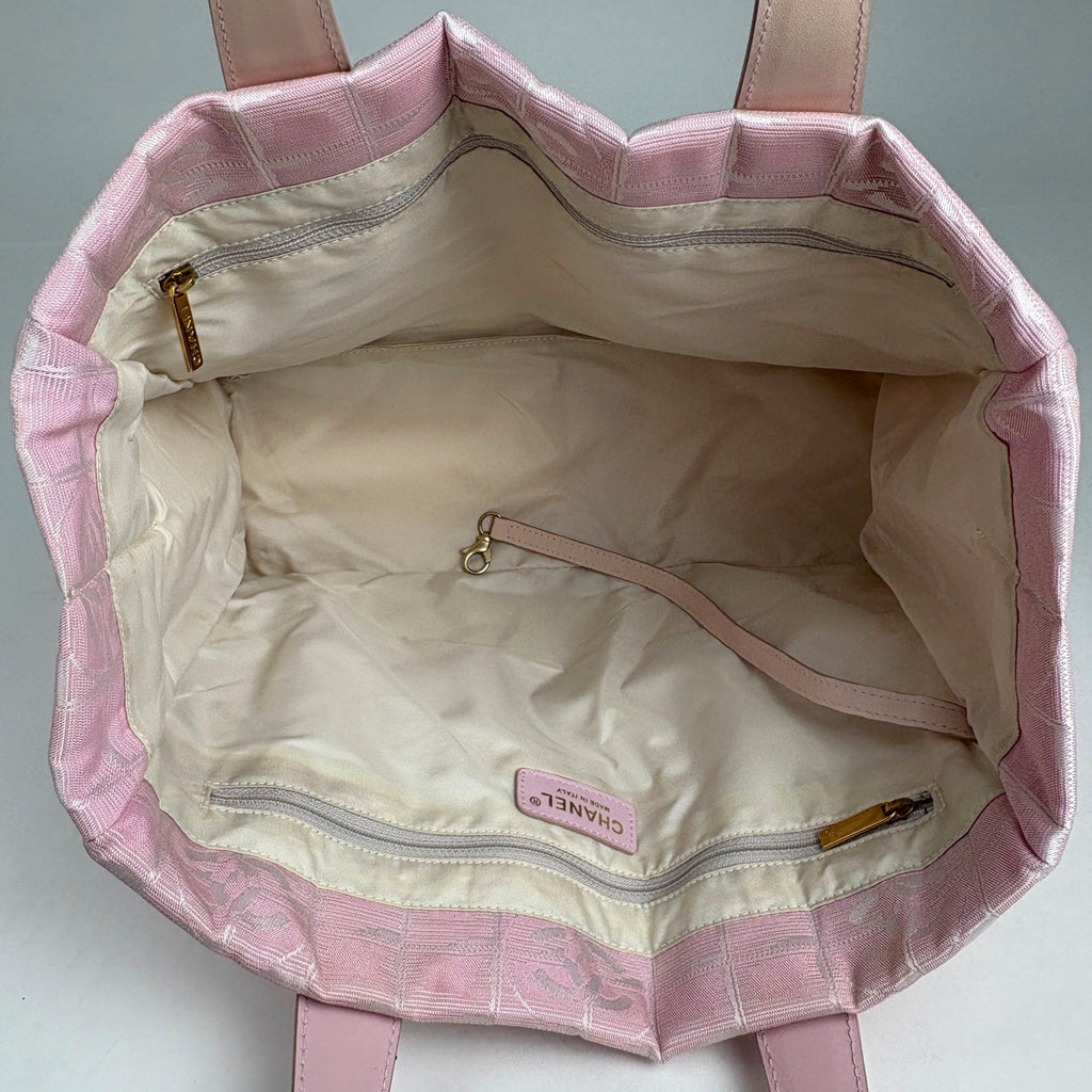 シャネル ニュートラベルライン トート MM ココマーク ショルダーバッグ トートバッグ ナイロンジャガード ピンク A15991 レディース ブランドバッグ・小物 【中古】brbag