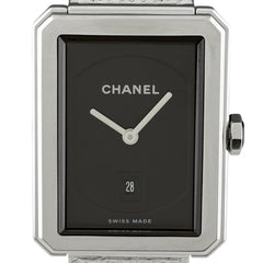 シャネル ボーイフレンド H4878 腕時計 SS クォーツ ブラック レディース 時計 【中古】wtcbb