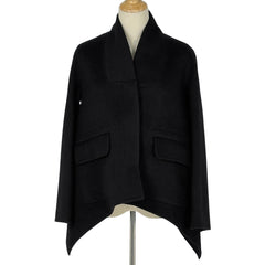 エルメス ノーカラー フレア コート ロゴ ボタン コート その他コート カシミヤ ブラック レディース ブランドアパレル 【中古】brapp