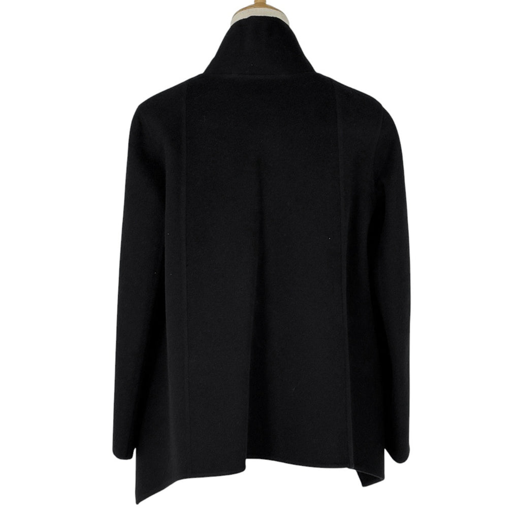 エルメス ノーカラー フレア コート ロゴ ボタン コート その他コート カシミヤ ブラック レディース ブランドアパレル 【中古】brapp