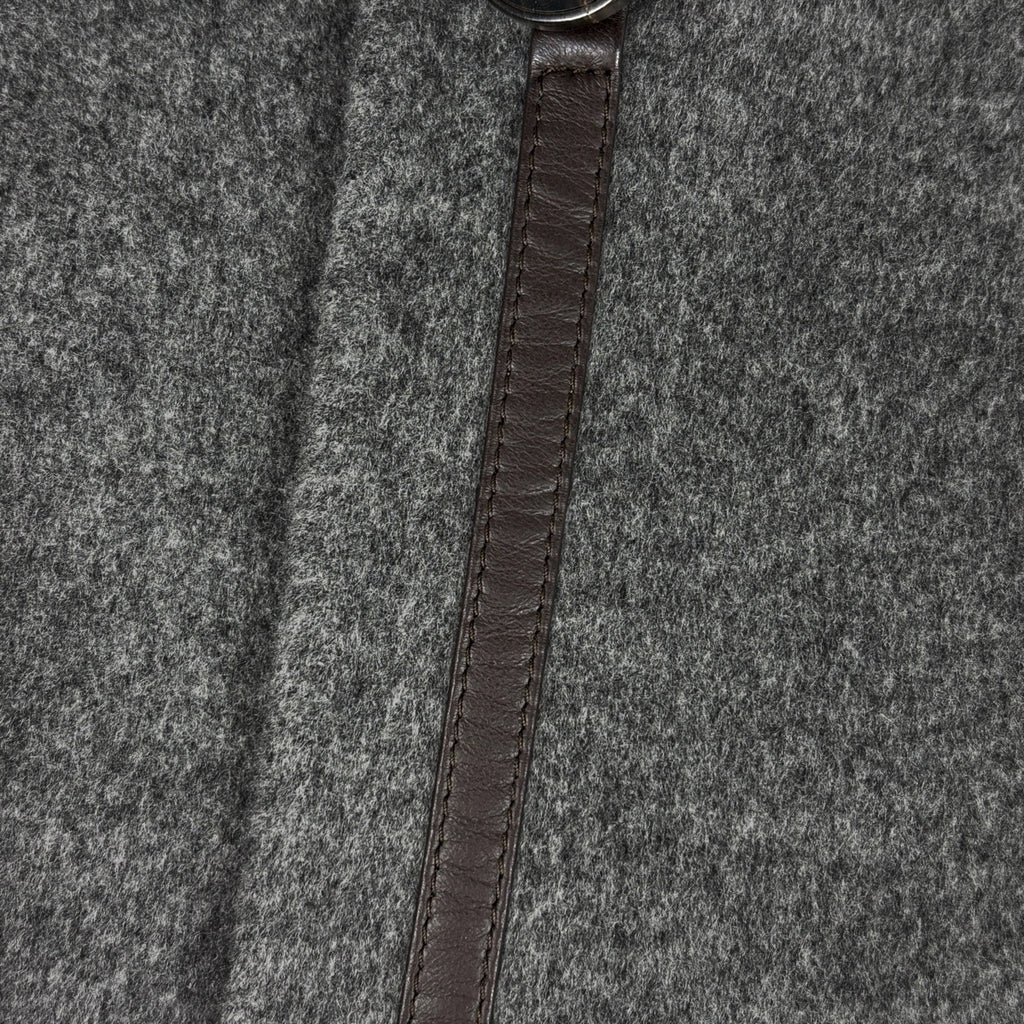 エルメス 袖なし ロング コート ベスト ジレ アウター その他ジャケット カシミヤ レザー グレー レディース ブランドアパレル 【中古】brapp