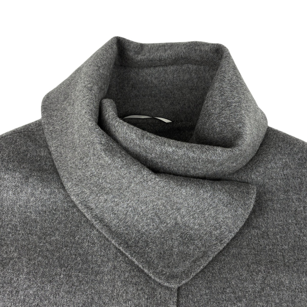 エルメス 袖なし ロング コート ベスト ジレ アウター その他ジャケット カシミヤ レザー グレー レディース ブランドアパレル 【中古】brapp