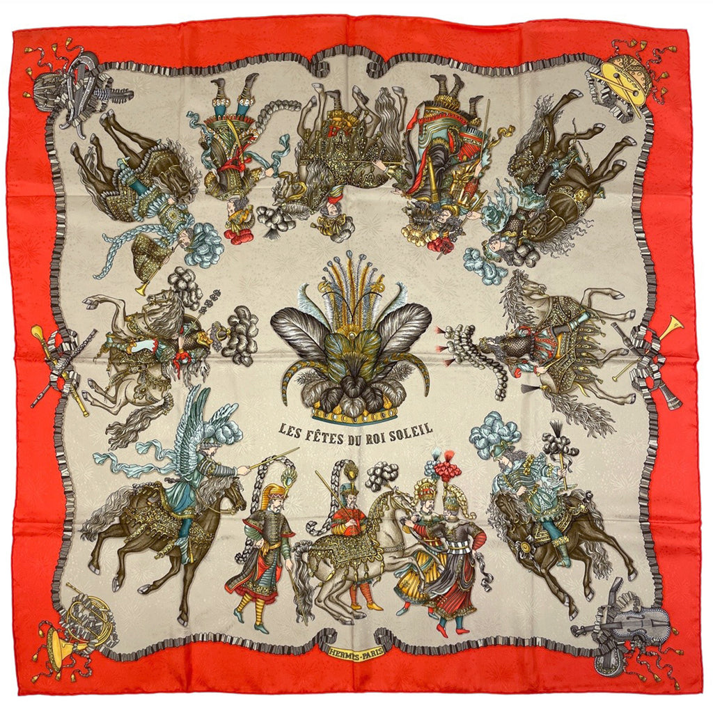 バイセル公式】エルメス カレ 90 LES FETES DU ROI SOLEIL 太陽王の