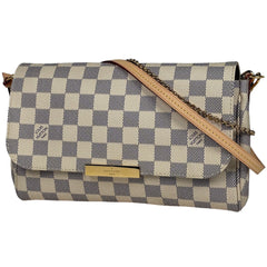 ルイ・ヴィトン フェイボリット MM ハンドバッグ 2WAY ショルダーバッグ ダミエアズール ホワイト N41275 レディース ブランドバッグ・小物 【中古】brbag