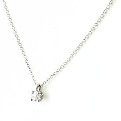 ティファニー ソリティア ネックレス ネックレス Pt950 ダイヤモンド レディース ブランドジュエリー 【中古】brjwl