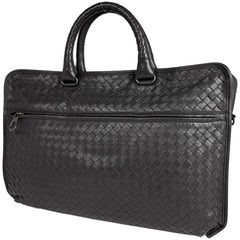 ボッテガヴェネタ イントレチャート ビジネスバッグ ハンドバッグ ビジネスバッグ レザー グレー レディース ブランド品（バッグ・小物） 【中古】brbag