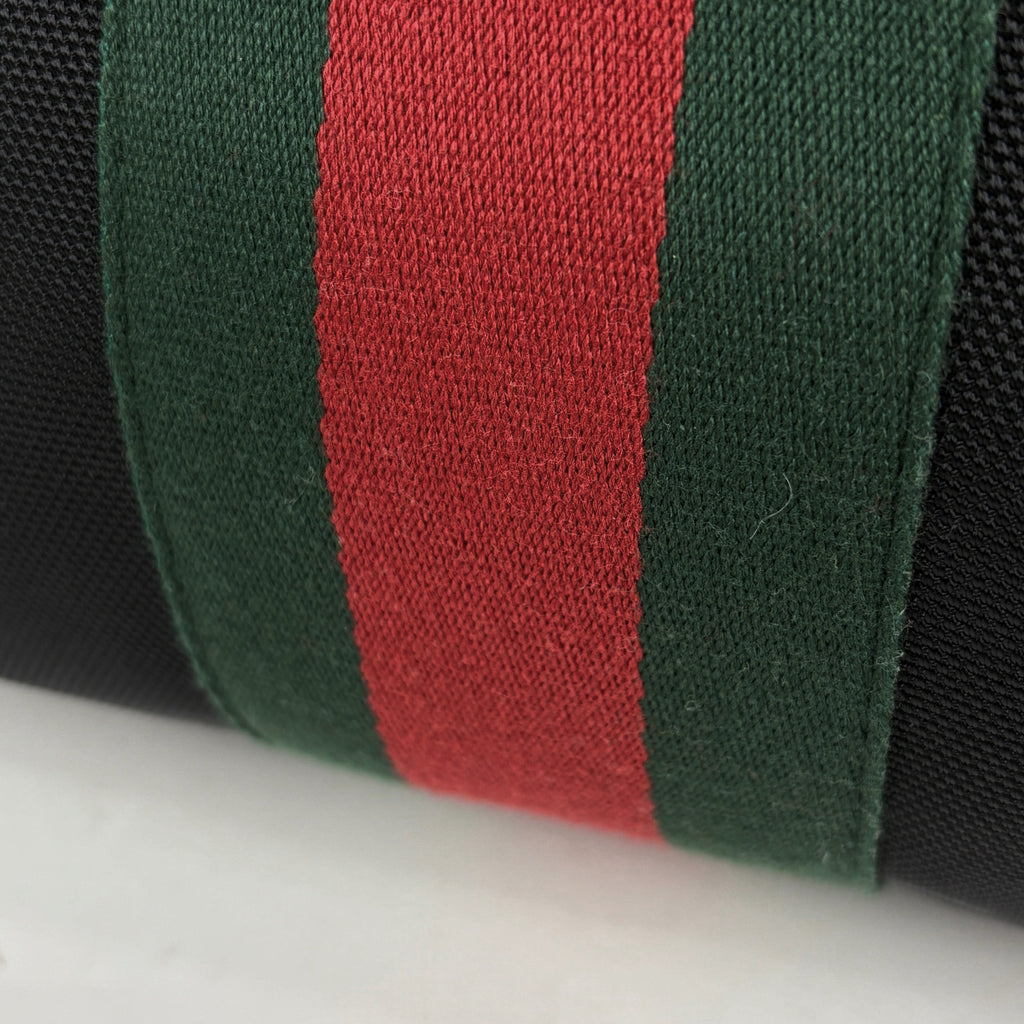 グッチ ロゴ ハンドバッグ 2WAY ショルダーバッグ シェリーライン ウェブ ナイロン ブラック グリーン レッド 359261 レディース ブランド品（バッグ・小物） 【中古】brbag