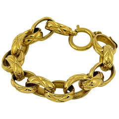 シャネル ロゴ チェーン ブレスレット マトラッセ 腕輪 ブレスレット GP ゴールド レディース ブランドアクセサリー 【中古】bracc