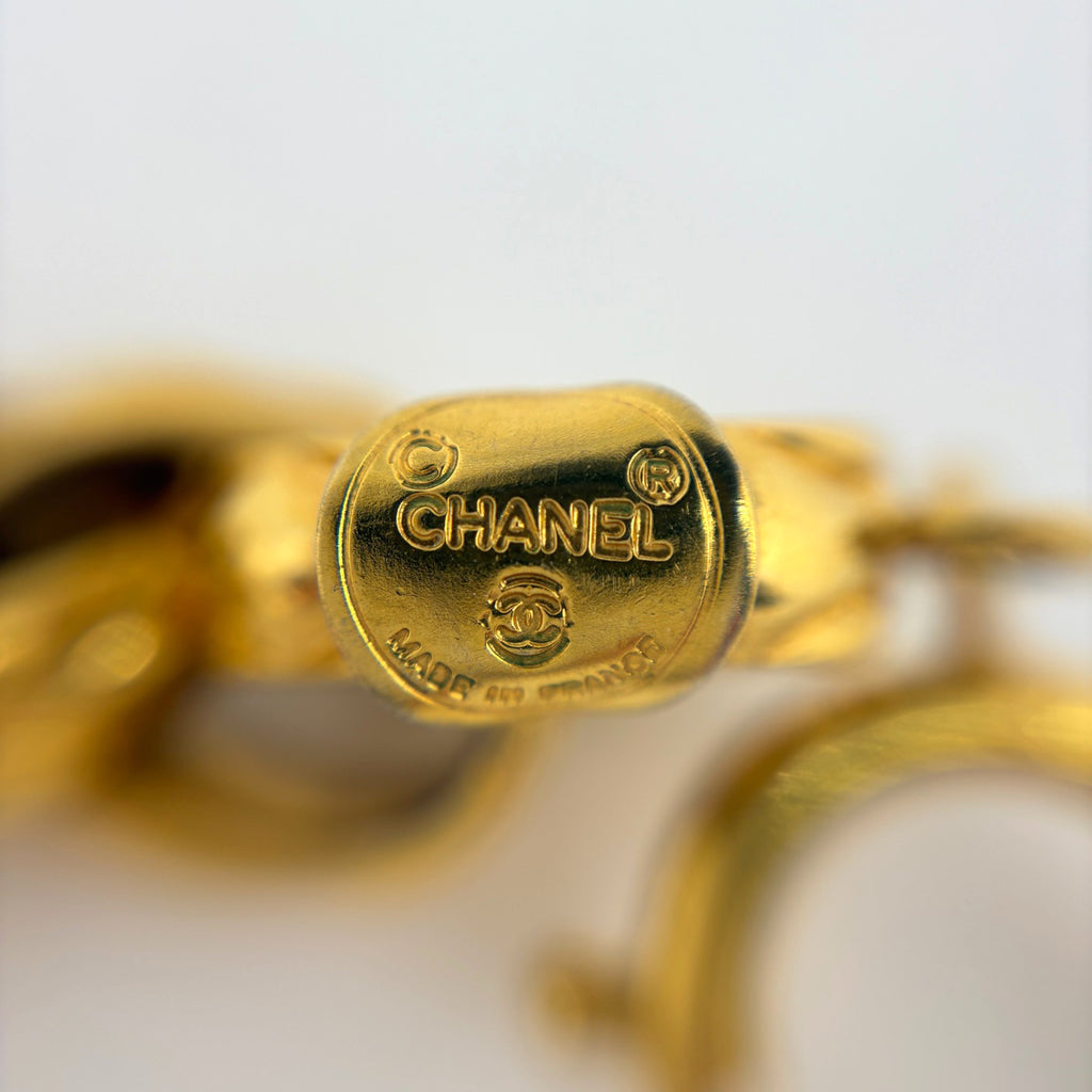 シャネル ロゴ チェーン ブレスレット マトラッセ 腕輪 ブレスレット GP ゴールド レディース ブランドアクセサリー 【中古】bracc