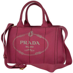 プラダ カナパ トート 2WAY ショルダーバッグ ハンドバッグ トートバッグ キャンバス ピンク 1BG439 レディース ブランドバッグ・小物 【中古】brbag