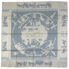 エルメス カレ 90 JEUX D'OMBRES 影絵遊び スカーフ シルク ホワイト マルチカラー レディース ブランドバッグ・小物 【中古】brbag