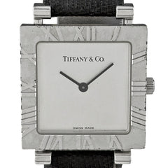 ティファニー アトラス L3640 腕時計 シルバー925 レザー クォーツ シルバー レディース 時計 【中古】wtcbb