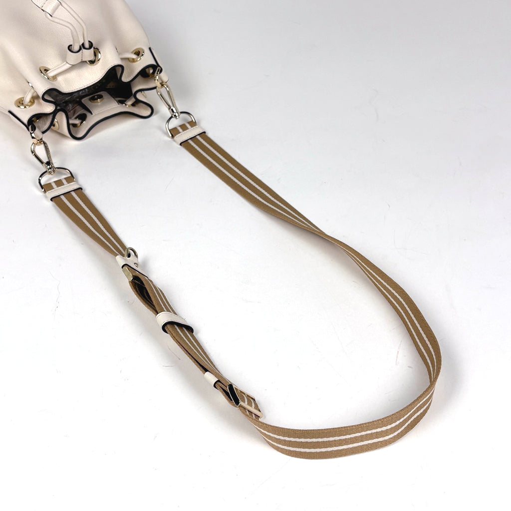 ケイトスペード ロゴ ショルダーバッグ ニューヨーク 巾着型 ショルダーバッグ レザー アイボリー KC740 レディース ブランドバッグ・小物 【中古】brbag