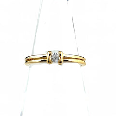 メレダイヤ デザインリング YG イエローゴールド 指輪 リング 11号 K18 ダイヤモンド レディース ノンブランドジュエリー 【中古】nbjwl