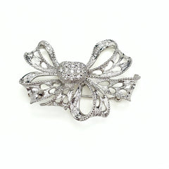 メレダイヤ デザインブローチ プラチナ ブローチ Pt900 ダイヤモンド レディース ノンブランドジュエリー 【中古】nbjwl