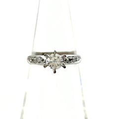 ダイヤモンド デザインリング プラチナ 指輪 メレダイヤ リング 11号 Pt900 ダイヤモンド レディース ノンブランドジュエリー 【中古】nbjwl