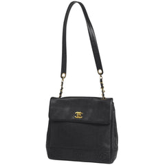 シャネル トリプルココマーク チェーン ショルダーバッグ キャビアスキン ブラック レディース ブランドバッグ・小物 【中古】brbag