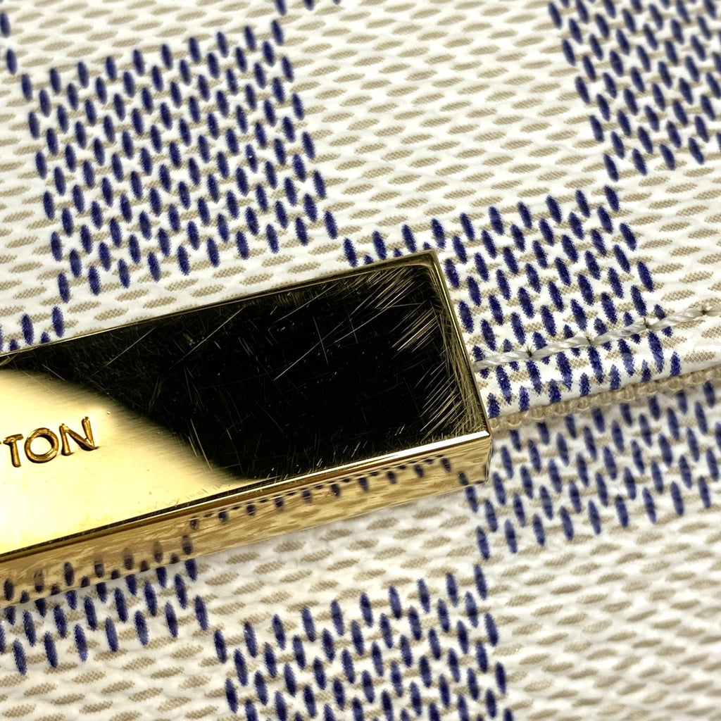 ルイ・ヴィトン フェイボリット PM ハンドバッグ クラッチバッグ 3WAY ショルダーバッグ ダミエアズール ホワイト N41277 レディース 【中古】brbag