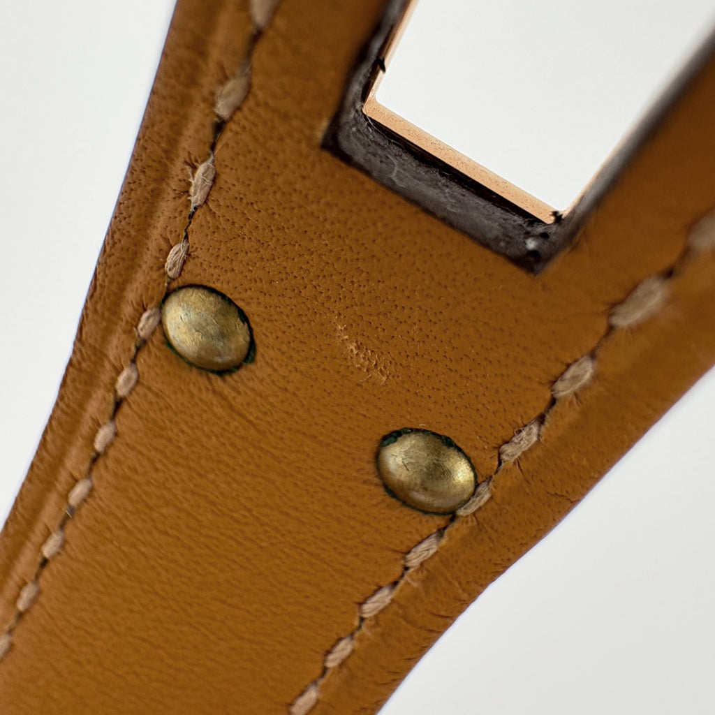 エルメス ケリー ドゥブルトゥール ブレスレット 2連 バングル ブレスレット レザー エトゥープ レディース ブランドアクセサリー 【中古】bracc