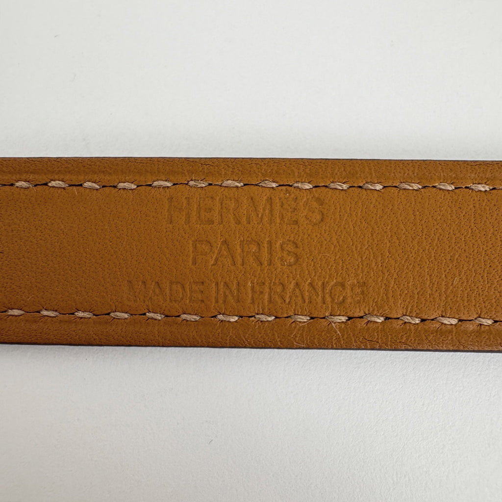 エルメス ケリー ドゥブルトゥール ブレスレット 2連 バングル ブレスレット レザー エトゥープ レディース ブランドアクセサリー 【中古】bracc