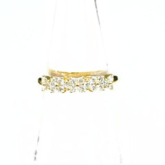 メレダイヤ デザインリング YG イエローゴールド 指輪 リング 11.5号 K18 ダイヤモンド レディース ノンブランドジュエリー 【中古】nbjwl