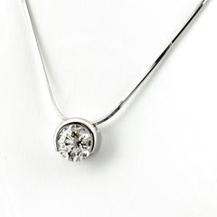 ダイヤモンド デザインネックレス プラチナ ペンダント ネックレス Pt900 Pt850 ダイヤモンド レディース ノンブランドジュエリー 【中古】nbjwl