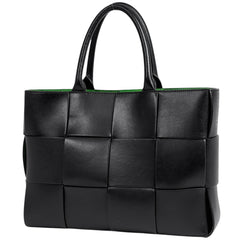 ボッテガヴェネタ カセット トートバッグ マキシイントレチャート ハンドバッグ トートバッグ レザー ブラック グリーン レディース ブランドバッグ・小物 【中古】brbag